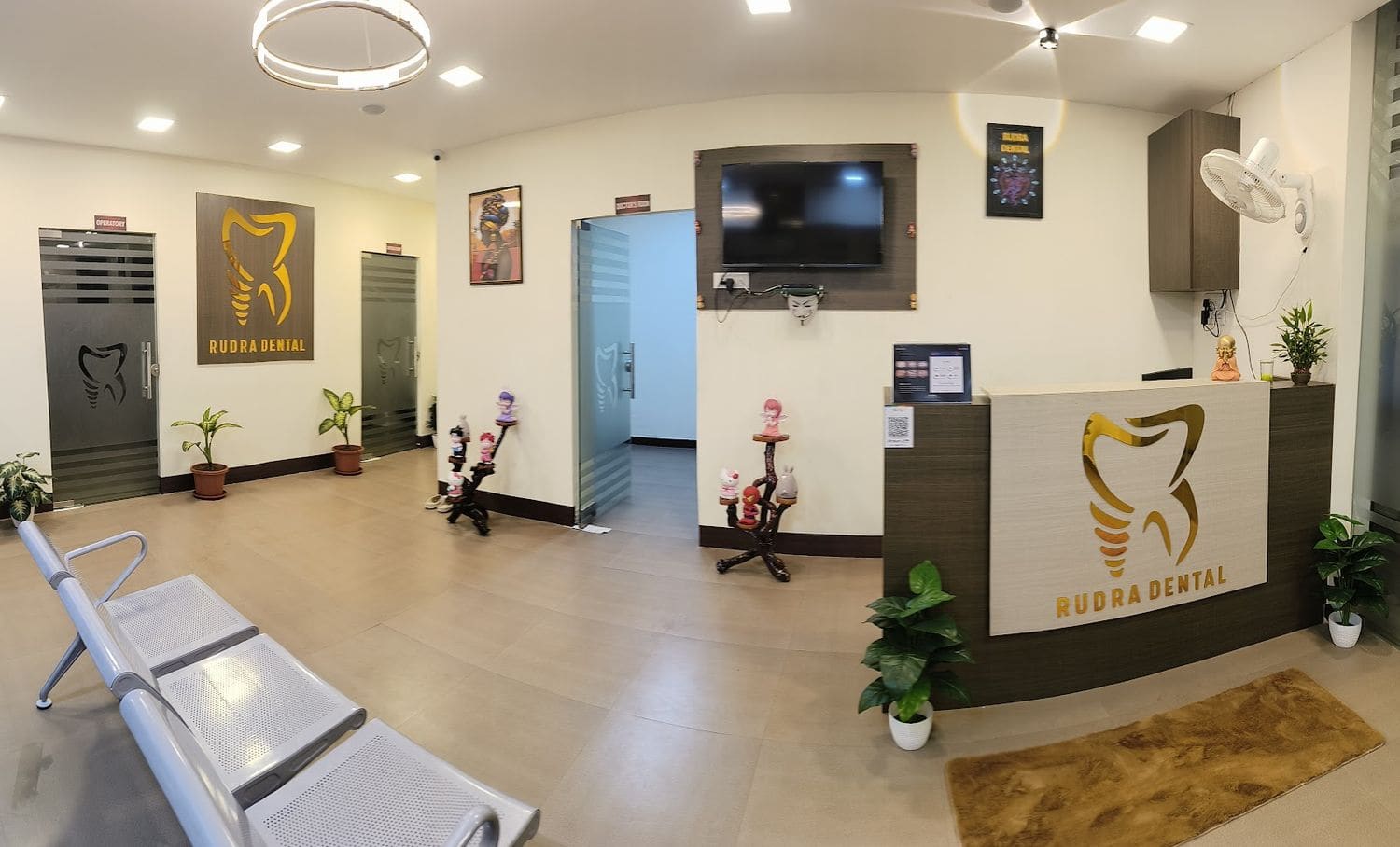 Reception and waiting lounge at Rudra Dental Anakaputhur
