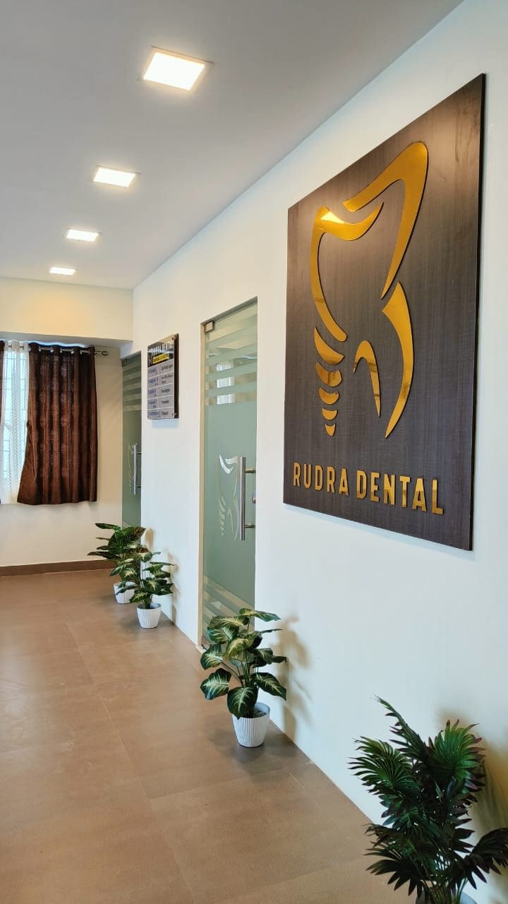 Treatment corridor leading to the operatories at Rudra Dental